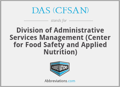DAS (CFSAN) - Division of Administrative Services Management (Center for Food Safety and Applied Nutrition)